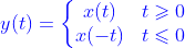 {\color{Blue} y(t)= \left\{\begin{matrix} x(t) & t\geqslant 0\\ x(-t) & t\leqslant 0 \end{matrix}\right.}